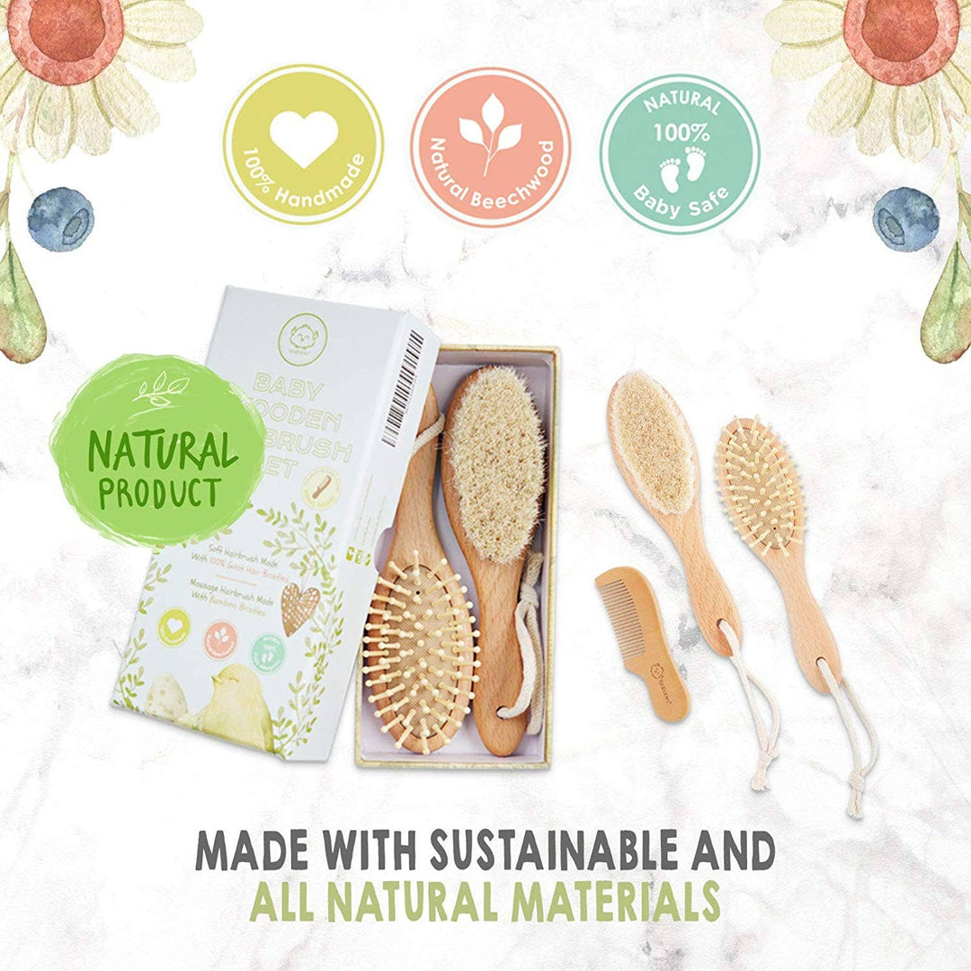 Baby Hair Brush and Comb Set for Newborn