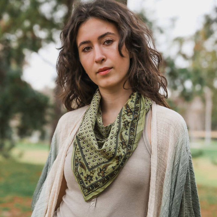 Oversized Luxe Cotton Bandana Scarf