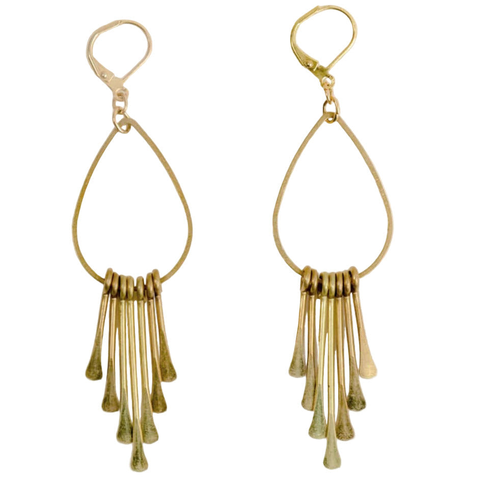 Paddle Pin Fringe Earring