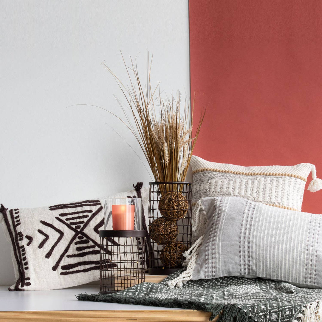 Grey Woven Nila Pillow