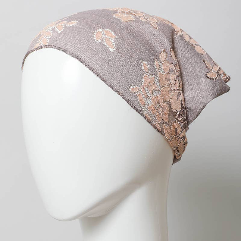 Bohemian Floral Lace Headscarf