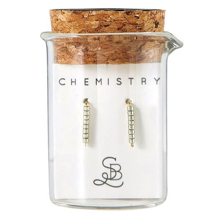 Pewter Chemistry Earring